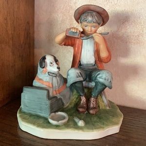 Gorham Norman Rockwell ‘A Boy & His Dog’ Figurine